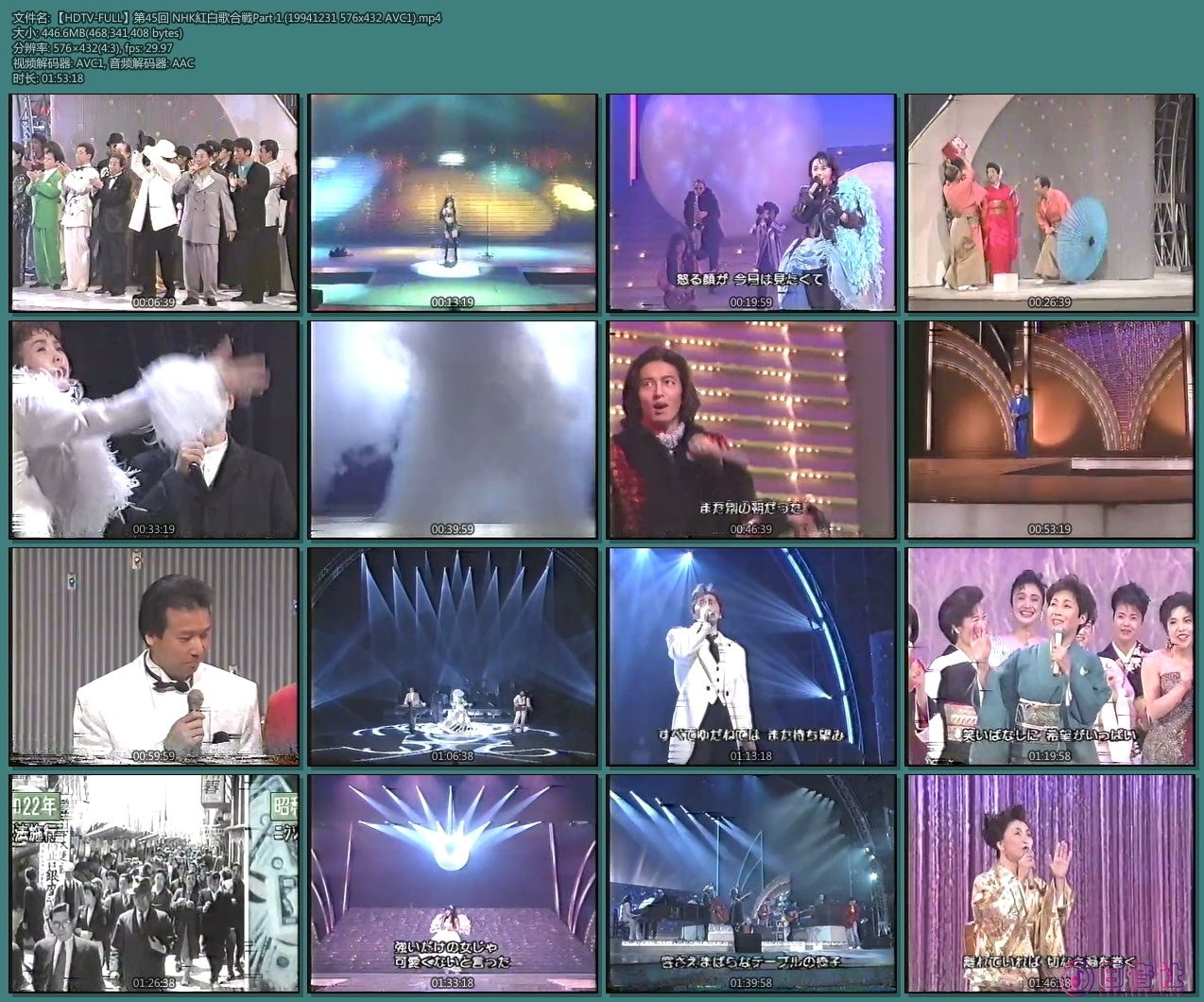 【HDTV-FULL】第45回 NHK紅白歌合戦Part 1.(19941231 576x432 AVC1).mp4.jpg