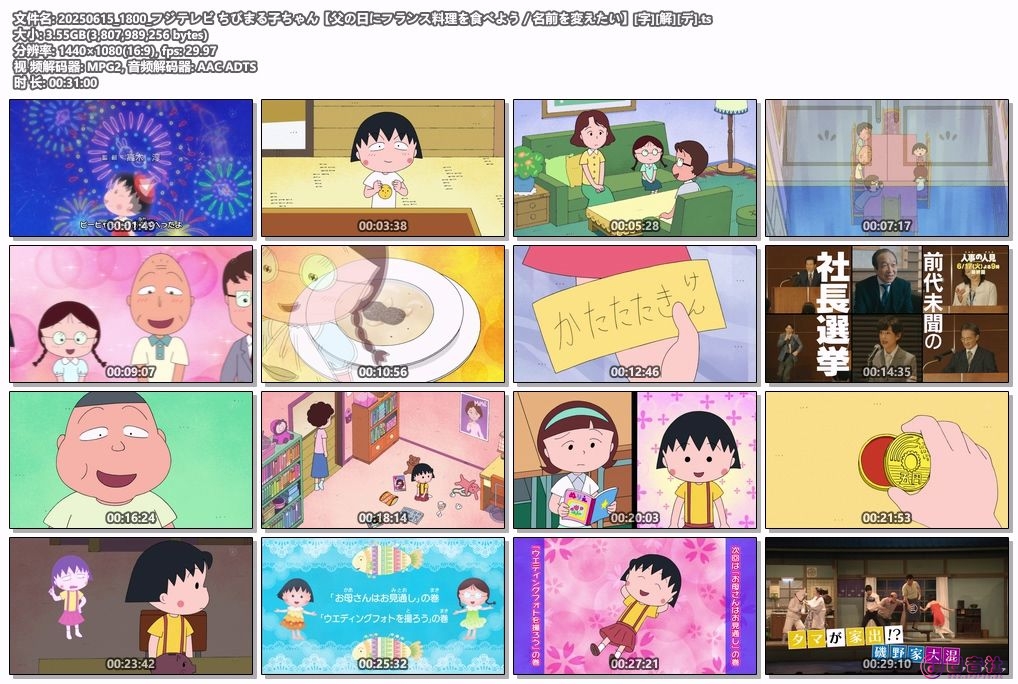 20250615_1800_フジテレビ ちびまる子ちゃん【父の日にフランス料理を食べよう／名前.jpg