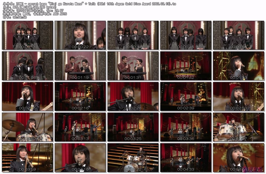 ZONE - secret base ~Kimi ga Kureta Mono~   Talk (BShi 16th Japan Gold Disc Award.jpg