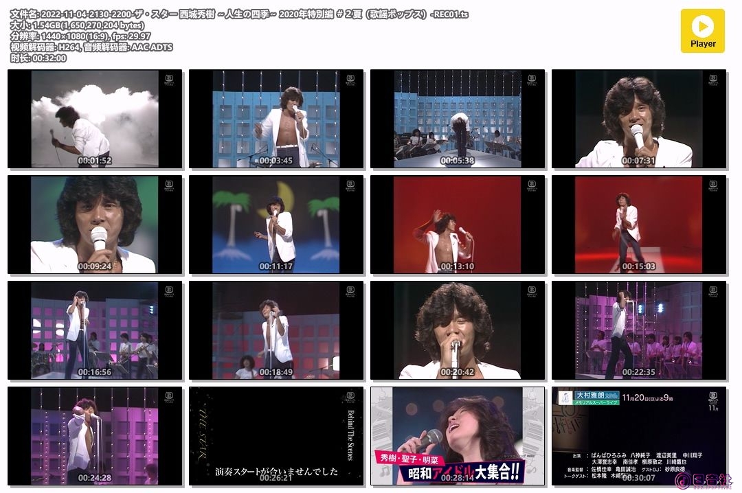 2022-11-04-2130-2200-ザ・スター 西城秀樹 ～人生の四季～ 2020年特別編 ＃２夏（歌.jpg