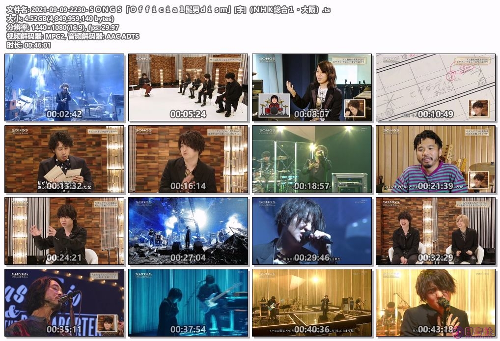 2021-09-09-2230-ＳＯＮＧＳ「Ｏｆｆｉｃｉａｌ髭男ｄｉｓｍ」[字]（ＮＨＫ総合１・大.jpg