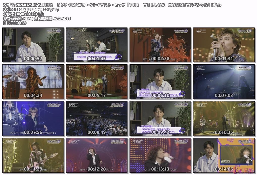 20260325_0545_ＮＨＫ　ＢＳＰ４Ｋ [4K]ザ・グレイテスト・ヒッツ「ＴＨＥ　ＹＥＬＬ.jpg