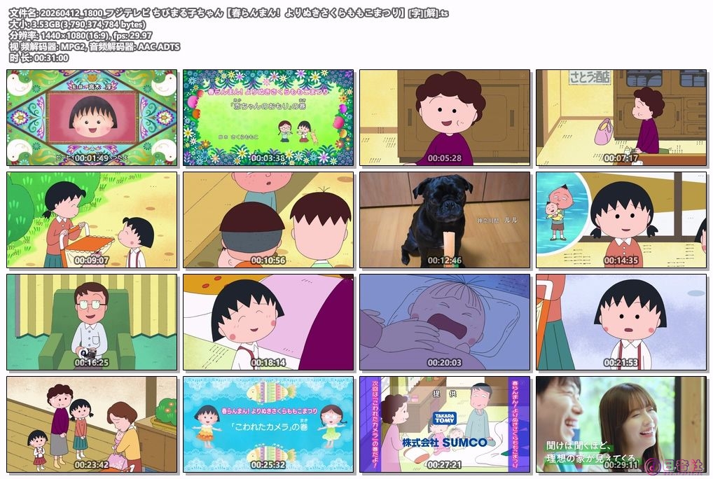20260412_1800_フジテレビ ちびまる子ちゃん【春らんまん！よりぬきさくらももこまつ.jpg