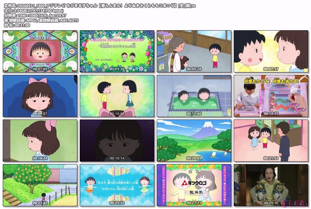 20260531_1800_フジテレビ ちびまる子ちゃん【春らんまん！よりぬきさくらももこまつ.jpg