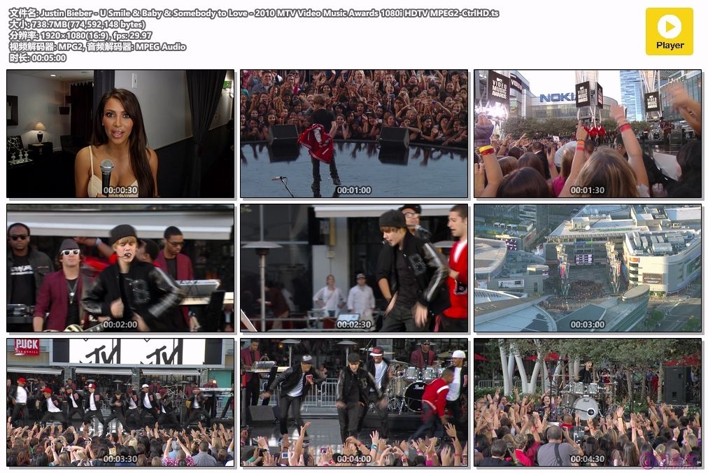 Justin Bieber - U Smile & Baby & Somebody to Love - 2010 MTV Video Music Awards .jpg