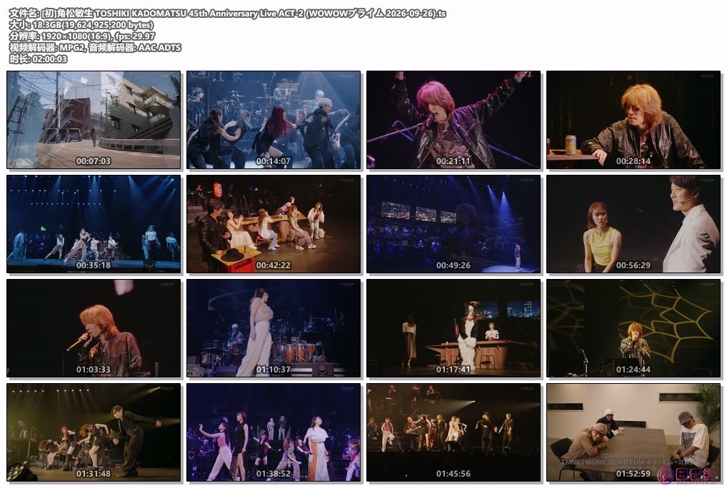 [初]角松敏生 TOSHIKI KADOMATSU 45th Anniversary Live ACT-2 (WOWOWプライム 2026-0.jpg